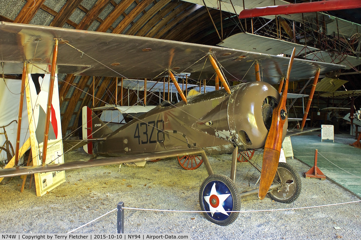 N74W, 1918 Thomas-Morse S-4B Scout C/N 153, Displayed at Old Rhinebeck Aerodrome in New York State