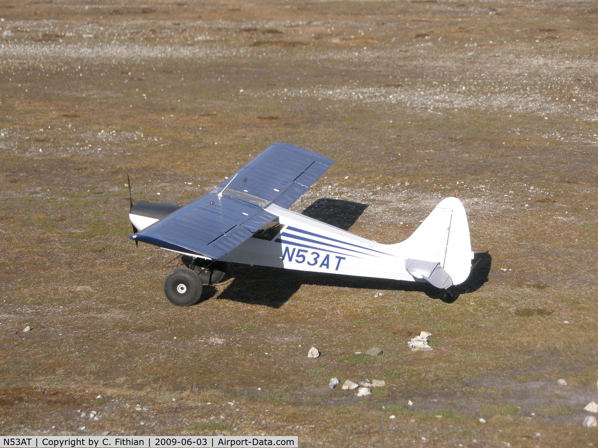 N53AT, 1976 Arctic Aircraft Co Inc S-1B2 C/N 1004, N53AT, upper Susitna River in the Talkeetna Mountains.