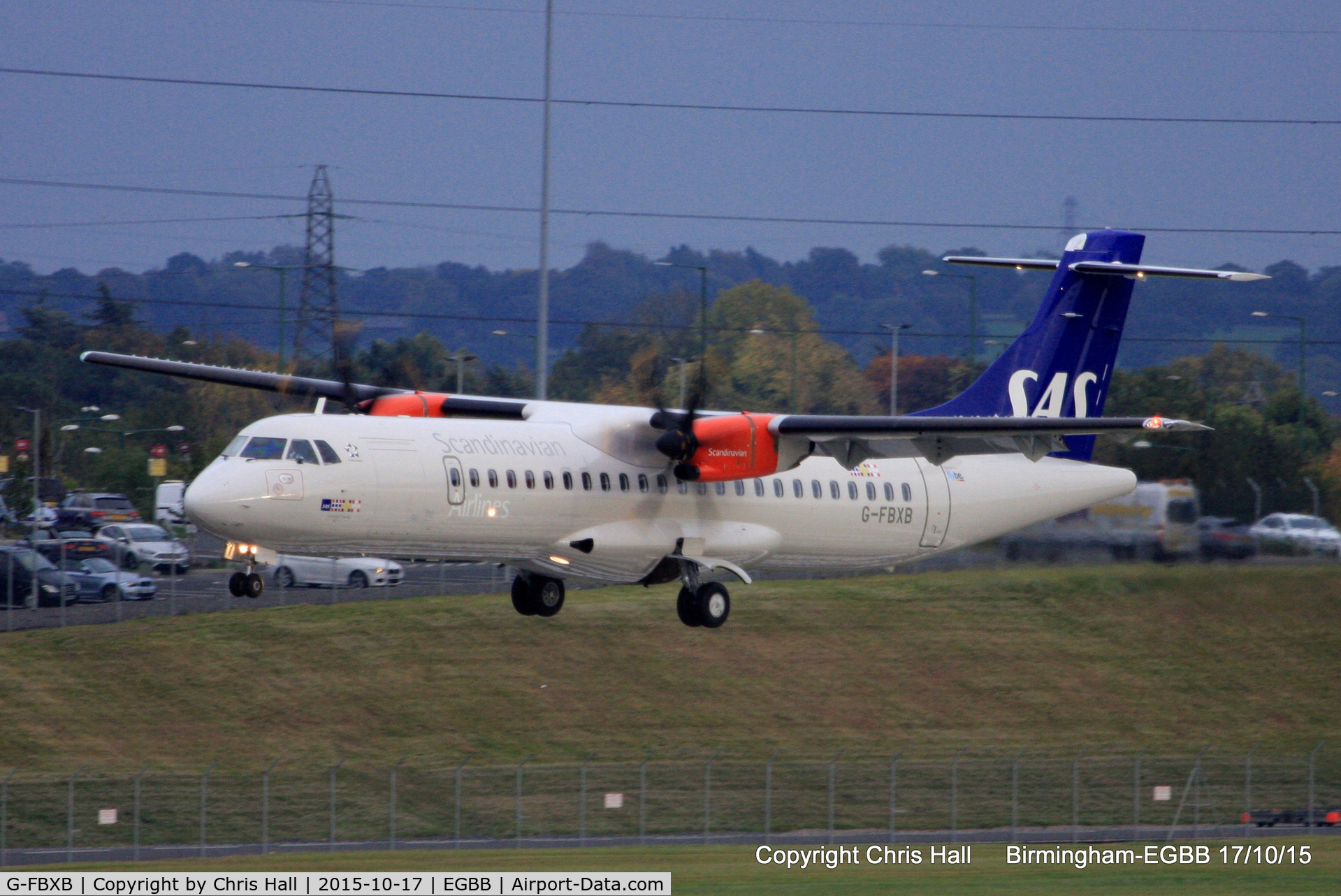 G-FBXB, 2015 ATR 72-212A C/N 1277, operated by flybe on behalf of SAS