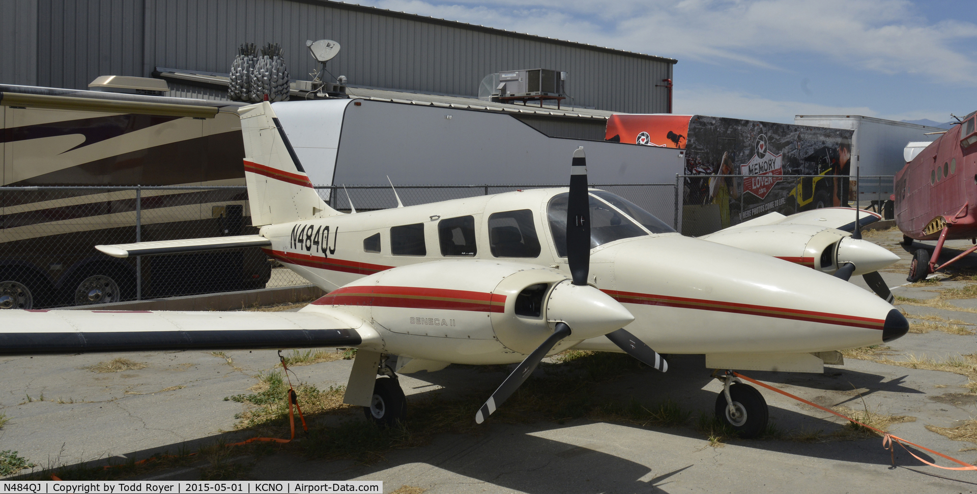 N484QJ, 1979 Piper PA-34-200T C/N 34-7970159, Sitting at Chino