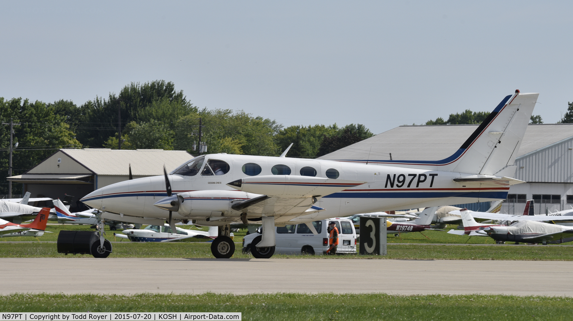 N97PT, Cessna 340A C/N 340A1816, Airventure 2015