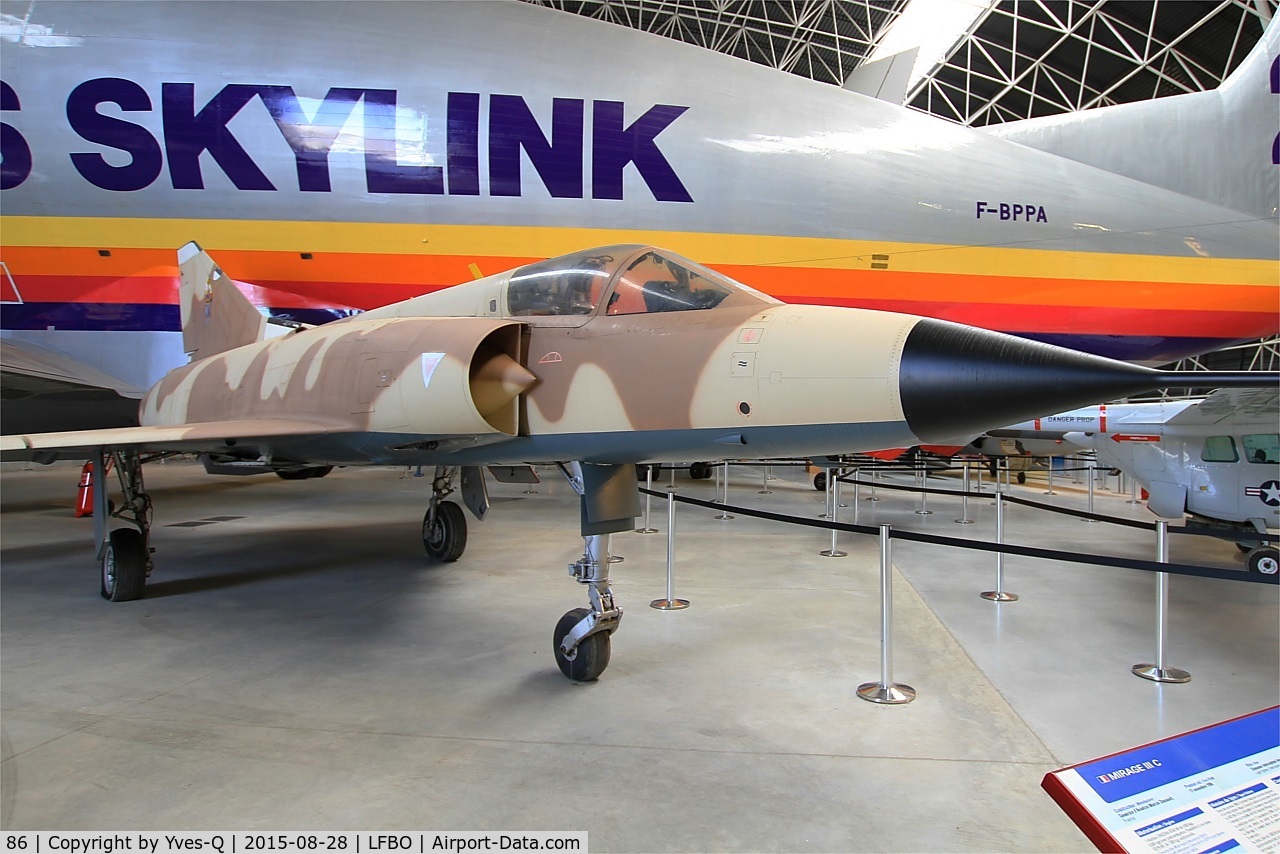 86, 1965 Dassault Mirage IIIC C/N 86, Dassault Mirage IIIC, Ailes Anciennes Collection, Preserved at Aeroscopia Museum, Toulouse-Blagnac