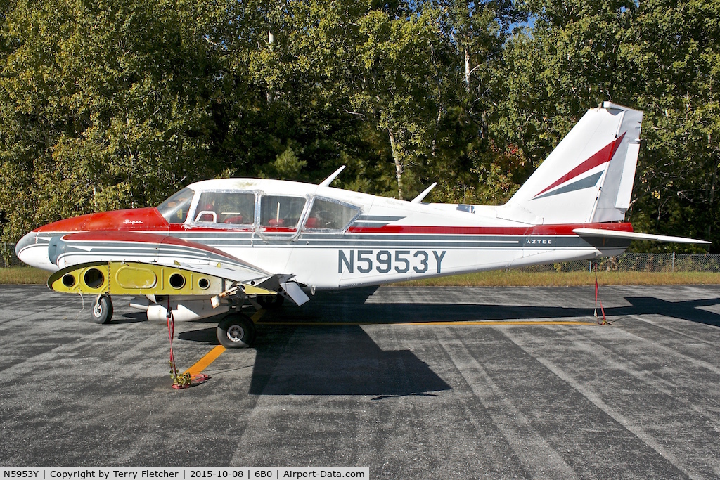 N5953Y, 1965 Piper PA-23-250 C/N 27-3120, At Middlebury State Airport , Vermont