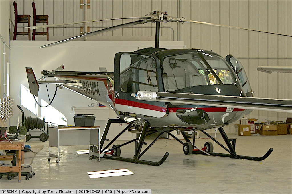 N480MM, 2001 Enstrom 480 C/N 5040, At Middlebury State Airport , Vermont