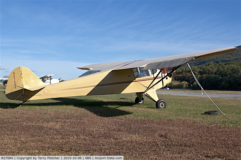 N27684, 1940 Taylorcraft BL-65 (L-2F) C/N 2326, At Middlebury State Airport , Vermont