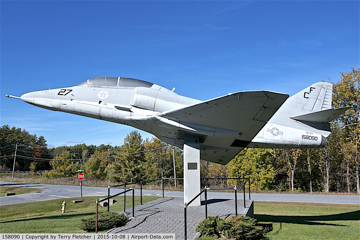 158090, Douglas TA-4J Skyhawk C/N 14127, Preserved at American Legion Post  27 in Middlebury, Vermont