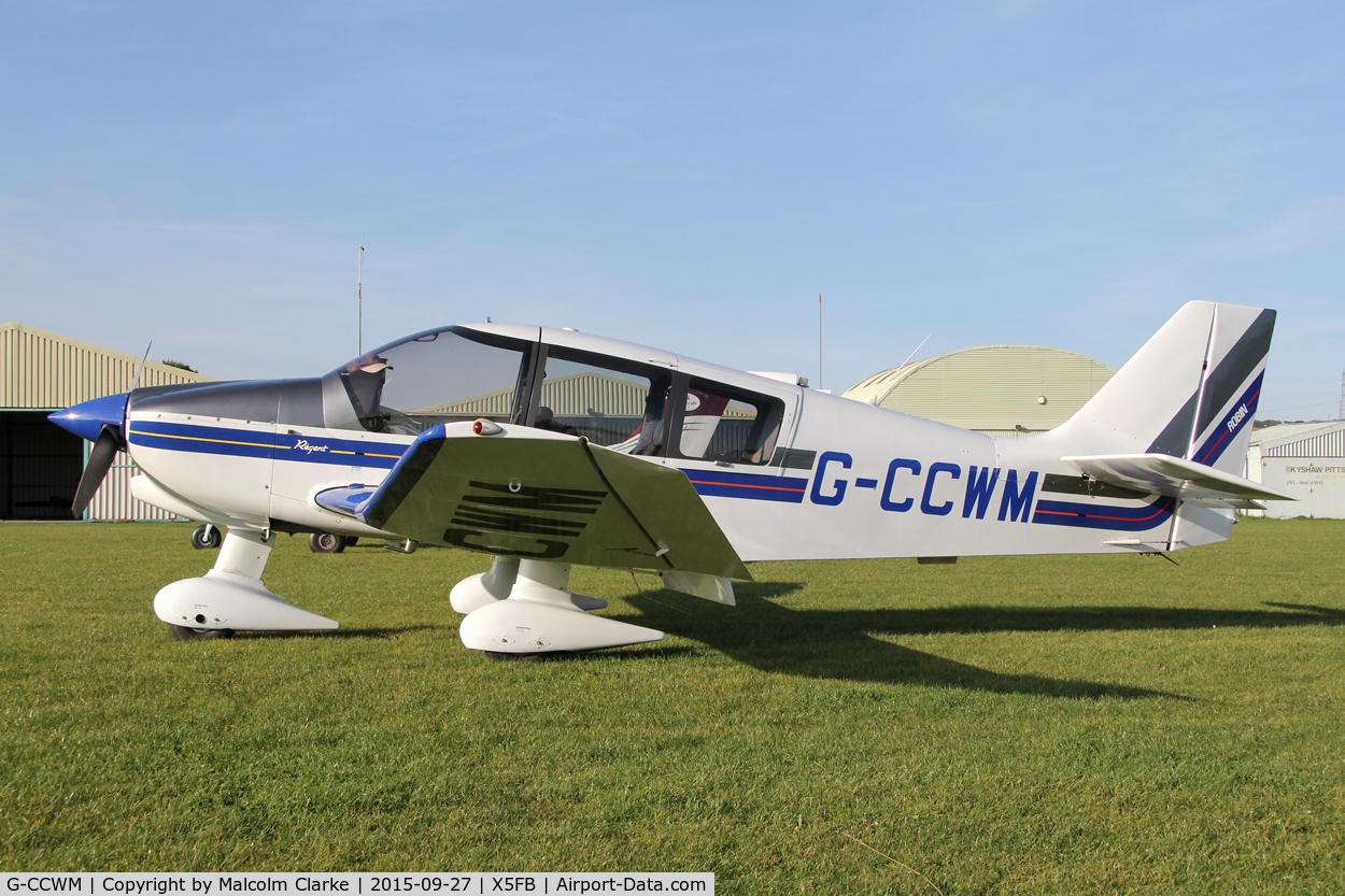 G-CCWM, 2000 Robin DR-400-180 Regent Regent C/N 2457, Robin DR-400-180 Regent, Fishburn Airfield, September 27th 2015.