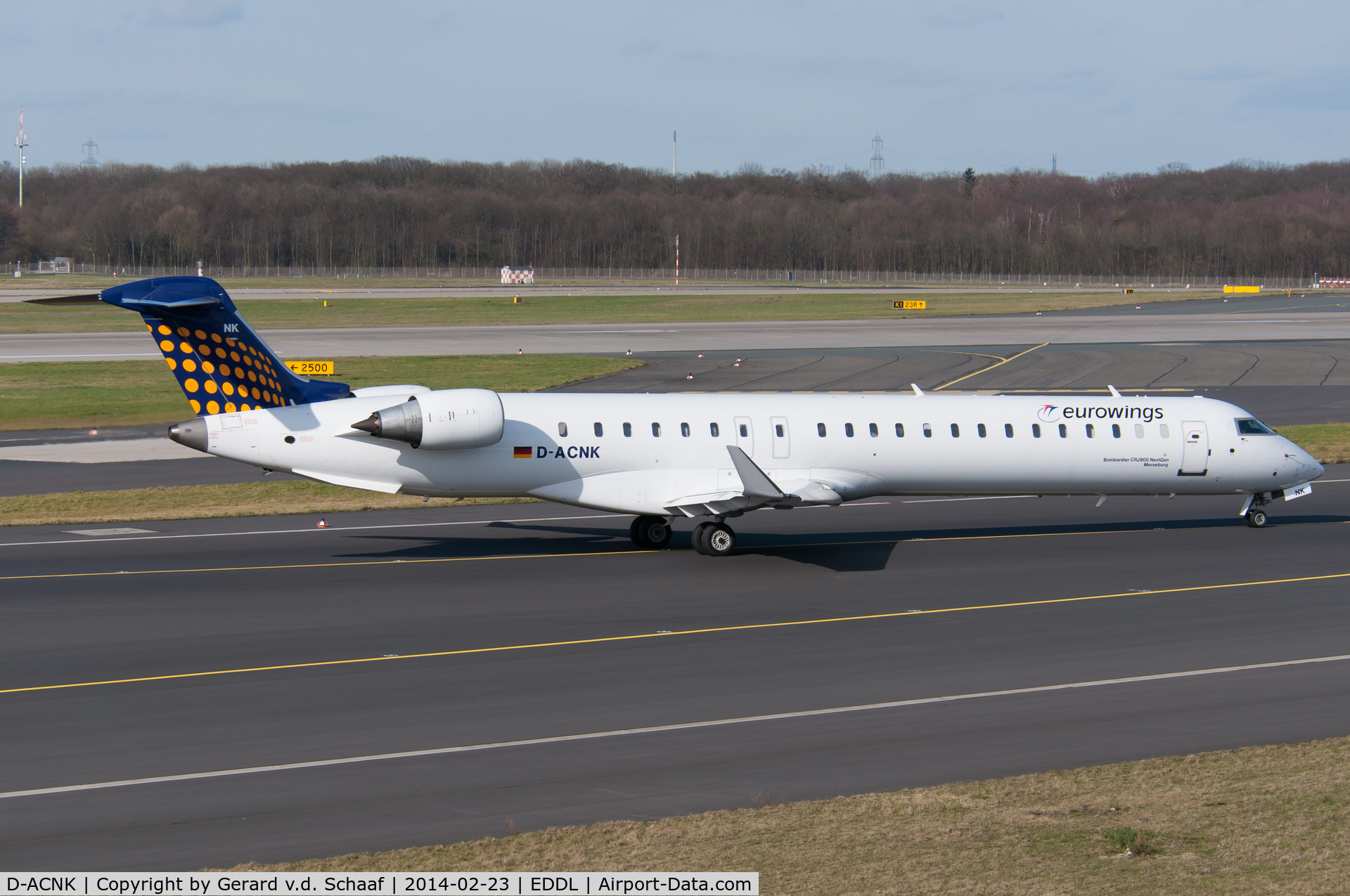 D-ACNK, 2010 Bombardier CRJ-900LR (CL-600-2D24) C/N 15251, Düsseldorf, Februari 2014