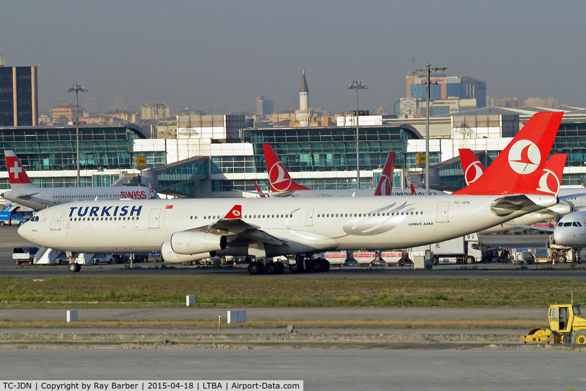 TC-JDN, 1997 Airbus A340-313X C/N 180, Airbus A340-313X [180] (THY Turkish Airlines) Istanbul-Ataturk~TC 18/04/2015