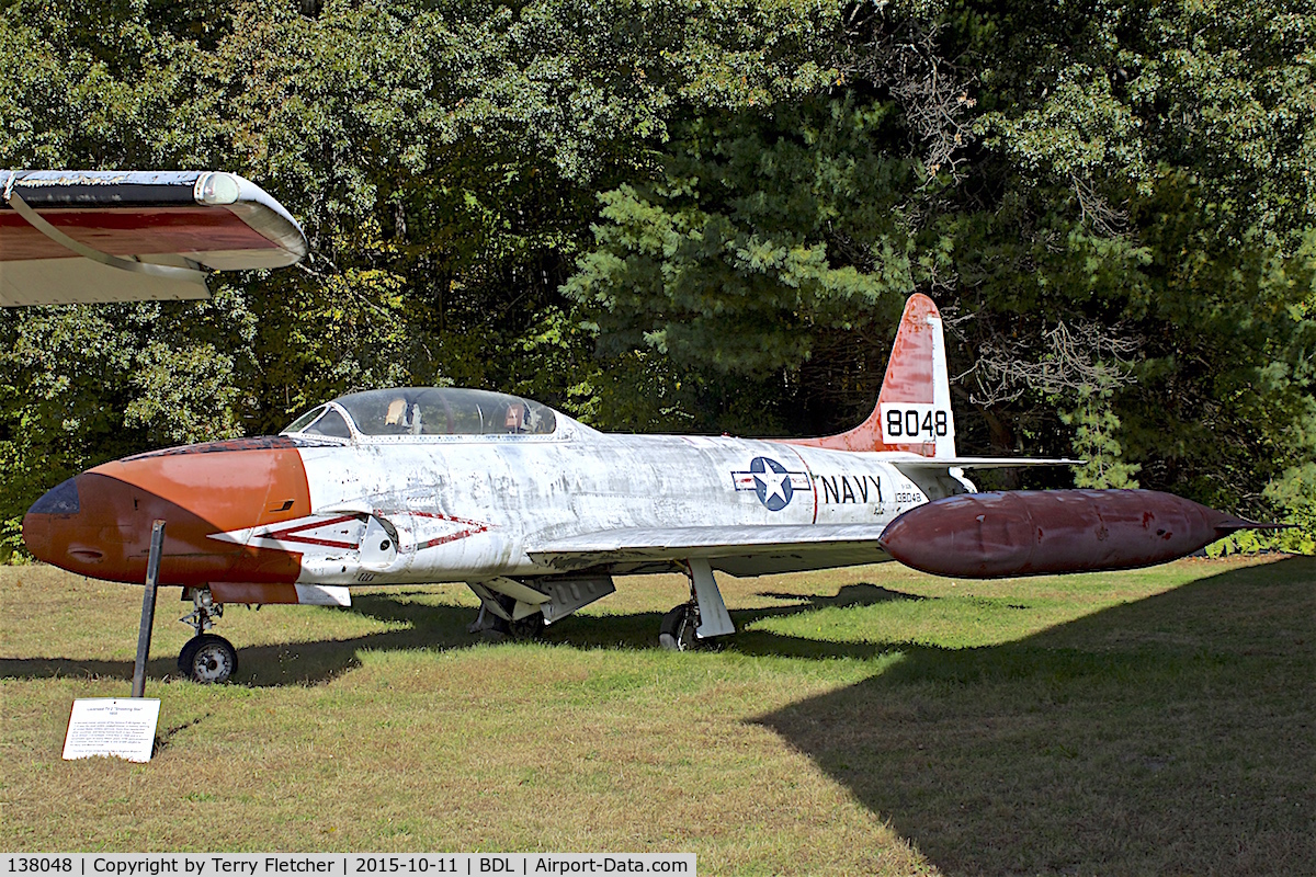 138048, 1953 Lockheed T-33B Shooting Star C/N 580-8985, At the New England Air Museum at Bradley International Airport