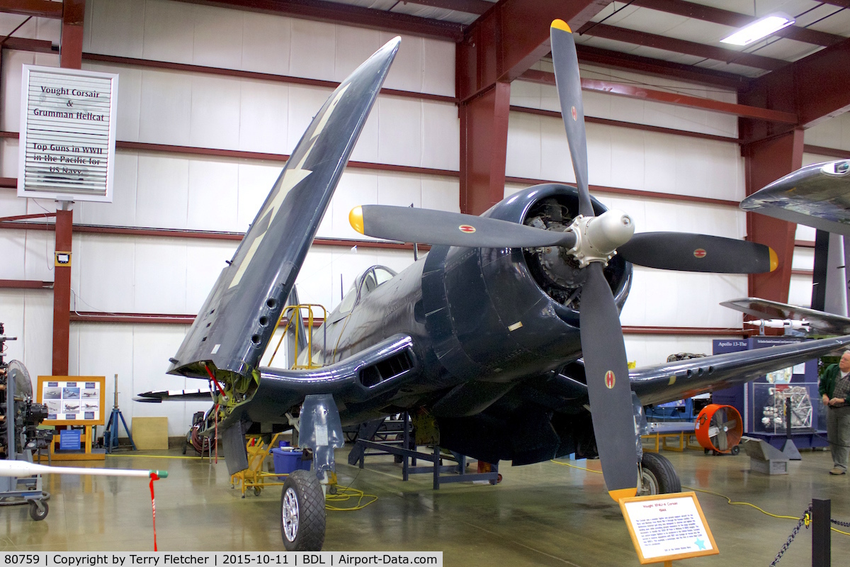 80759, Vought XF4U-4 Corsair C/N Not found 80759, At the New England Air Museum at Bradley International Airport