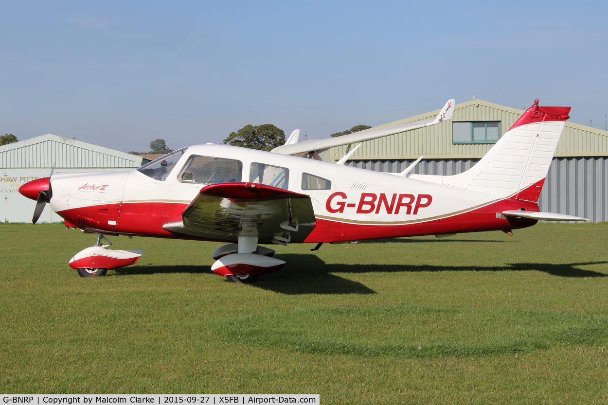 G-BNRP, 1977 Piper PA-28-181 Cherokee Archer II C/N 28-7790528, Piper PA-28-181 Cherokee Archer II, Fishburn Airfield, September 27th 2015.