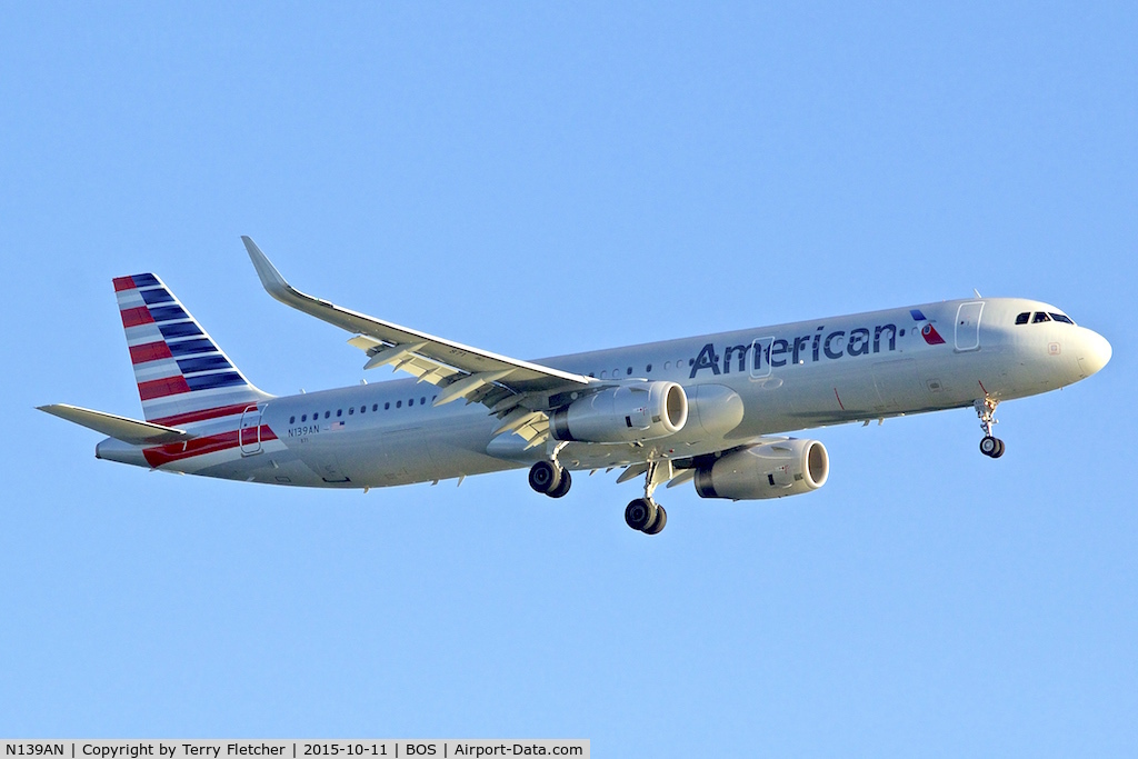 N139AN, 2015 Airbus A321-231 C/N 6687, American Airlines -2015 Airbus A321-231(SL), c/n: 6687 at Boston Logan