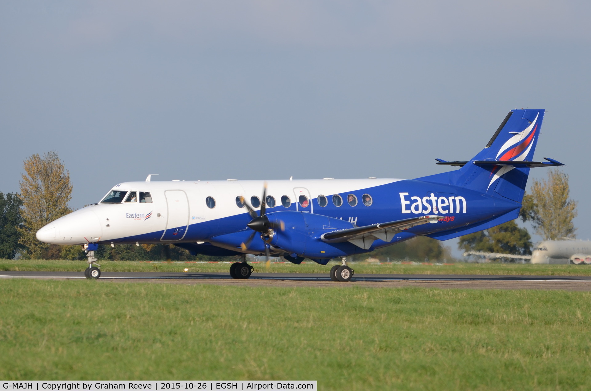G-MAJH, 1993 British Aerospace Jetstream 41 C/N 41010, About to depart from Norwich.