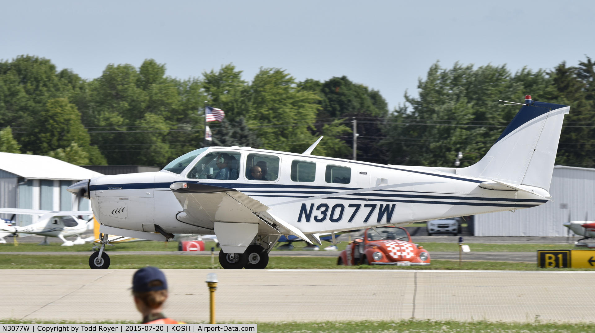 N3077W, 1973 Beech A36 Bonanza 36 C/N E-496, Airventure 2015