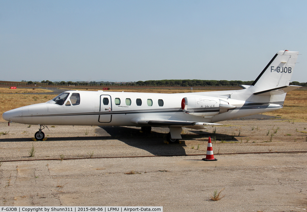 F-GJOB, 1980 Cessna 551 Citation II/SP C/N 551-0174, Parked...