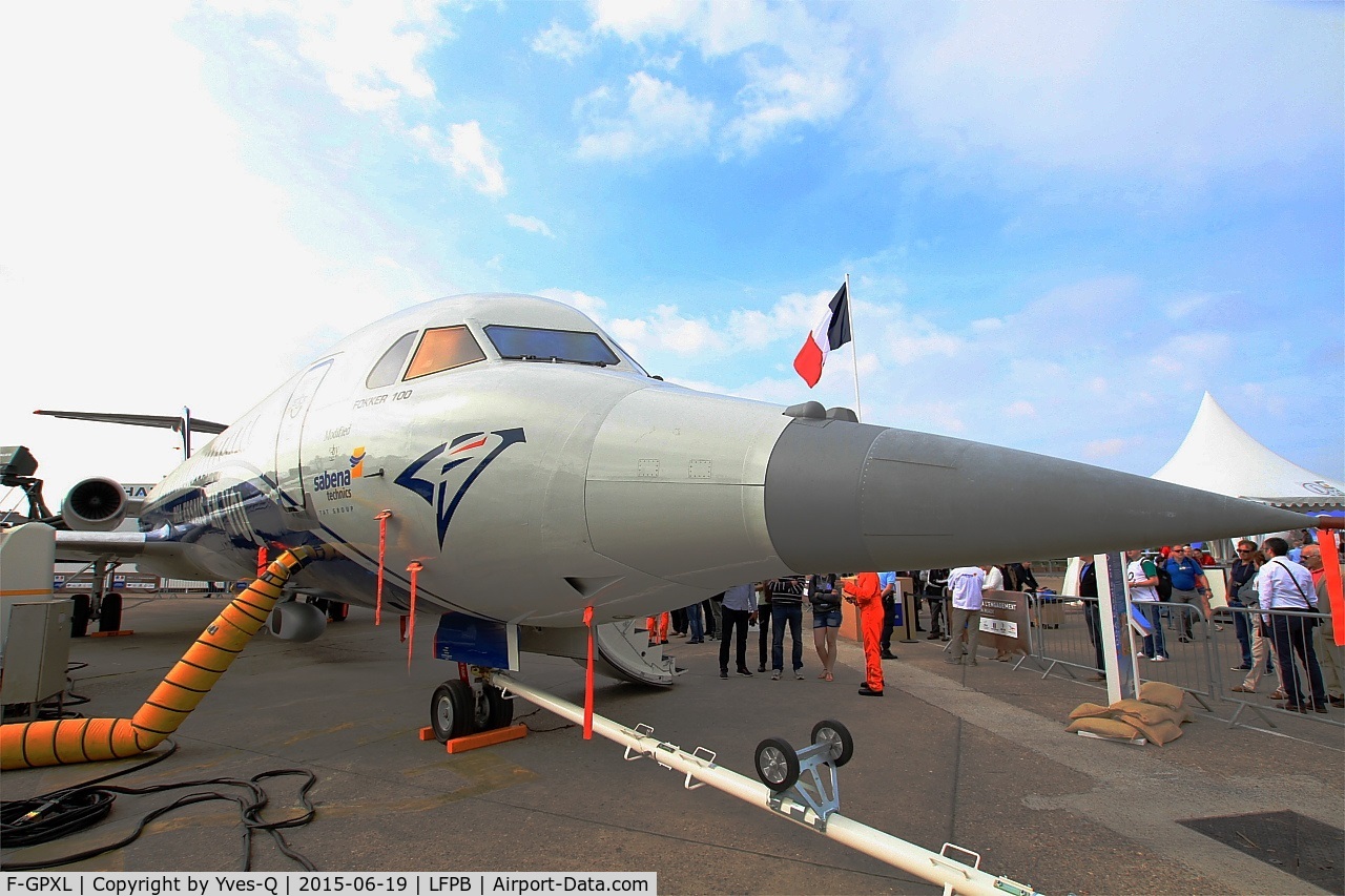F-GPXL, 1990 Fokker 100 (F-28-0100) C/N 11290, Fokker 100 (F-28-0100), Static display, Paris-Le Bourget airport (LFPB-LBG) Air show 2015