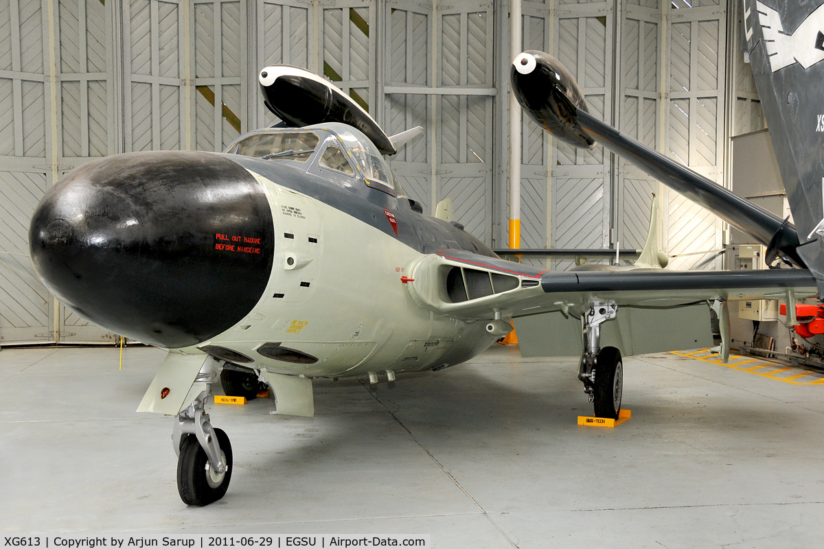 XG613, De Havilland DH-112 Sea Venom FAW.21 C/N 12904, On display at IWM Duxford.