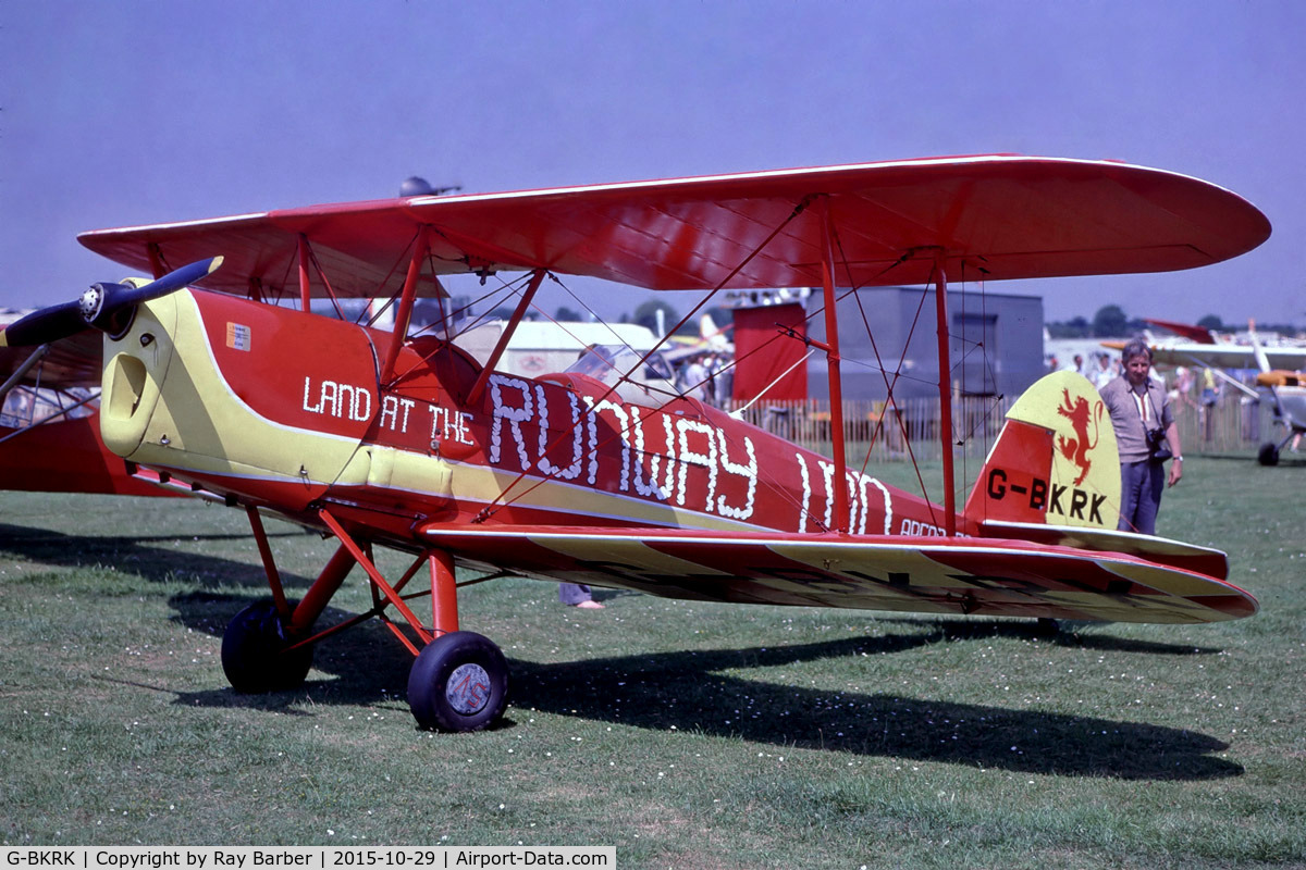 G-BKRK, 1947 Stampe-Vertongen SV-4C C/N 57, SNCAN Stampe SV.4C [57] (Place and date unknown). From a slide.