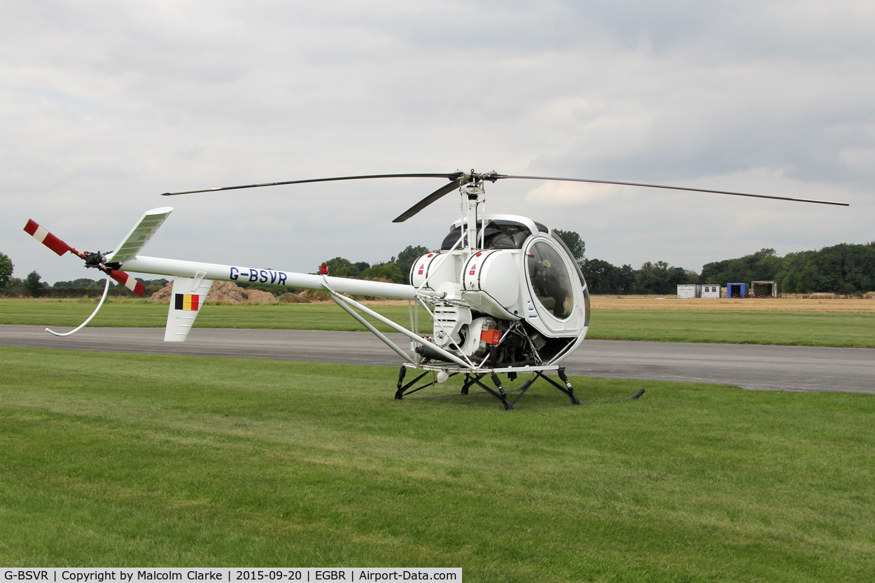 G-BSVR, 1986 Schweizer 269C C/N S-1236, Schweizer 269C at The Real Aeroplane Club's Helicopter Fly-In, Breighton Airfield, September 20th 2015.