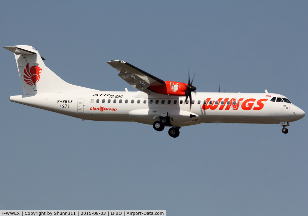 F-WWEX, 2015 ATR 72-600 C/N 1271, C/n 1271 - To be PK-WHJ