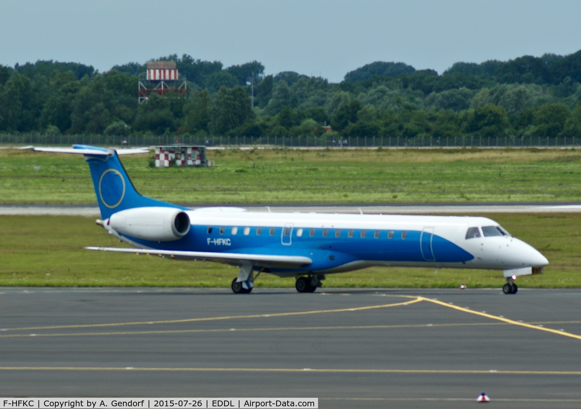 F-HFKC, 2000 Embraer ERJ-145LR (EMB-145LR) C/N 145282, Enhance Aero Group (untitled), is here on taxiway 