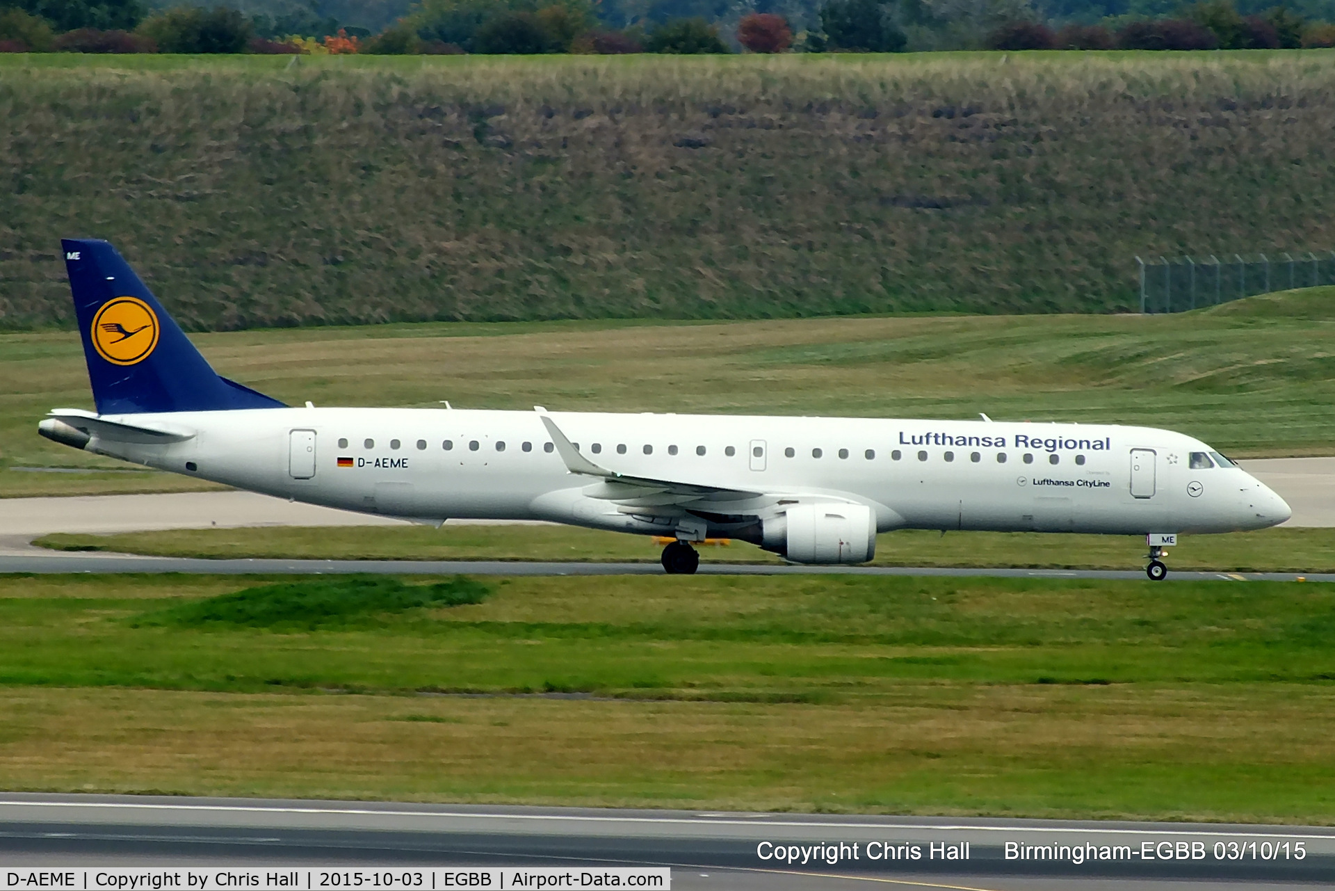 D-AEME, 2009 Embraer 195LR (ERJ-190-200LR) C/N 19000308, Lufthansa Regional