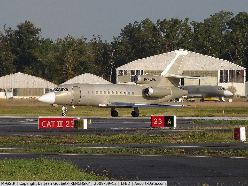 M-GSIR, 2007 Dassault Falcon 900DX C/N 614, F-WWFS test flight, now M-GSIR