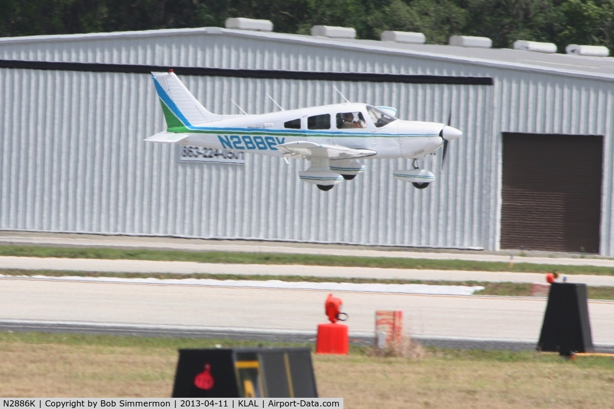 N2886K, Piper PA-28-181 Archer C/N 28-7990529, Arriving at Lakeland during Sun N Fun 2013