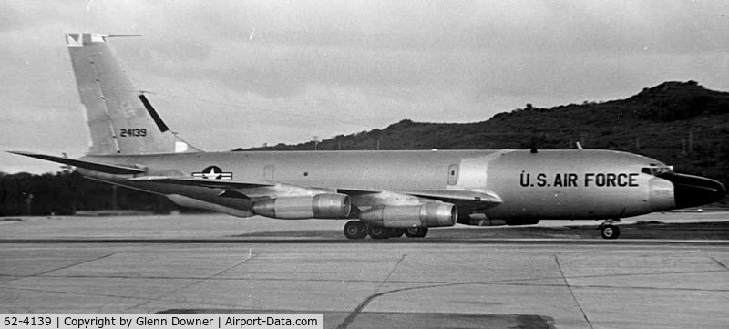 62-4139, 1962 Boeing RC-135M Rivet Cord C/N 18479, 1962 Boeing RC-135M Rivet Joint taxiing to the runway, at Kadena Air Force Base in Okinawa, in 1972.