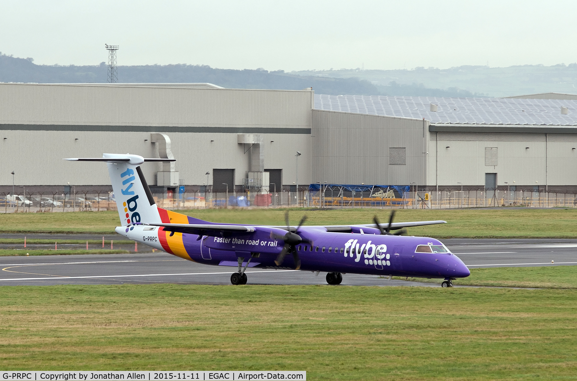 G-PRPC, 2010 Bombardier DHC-8-402 Dash 8 C/N 4338, Arriving at George Best Belfast City Airport.