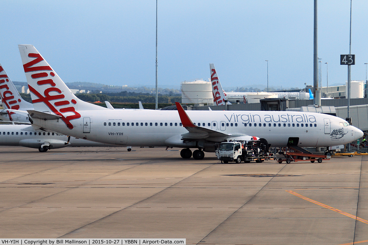 VH-YIH, 2012 Boeing 737-8FE C/N 38712, being readied for next trip