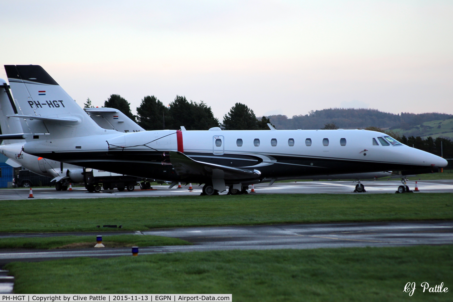 PH-HGT, 2014 Cessna 680 Citation Sovereign+ C/N 680-0530, On the ramp at Dundee Riverside Airport EGPN