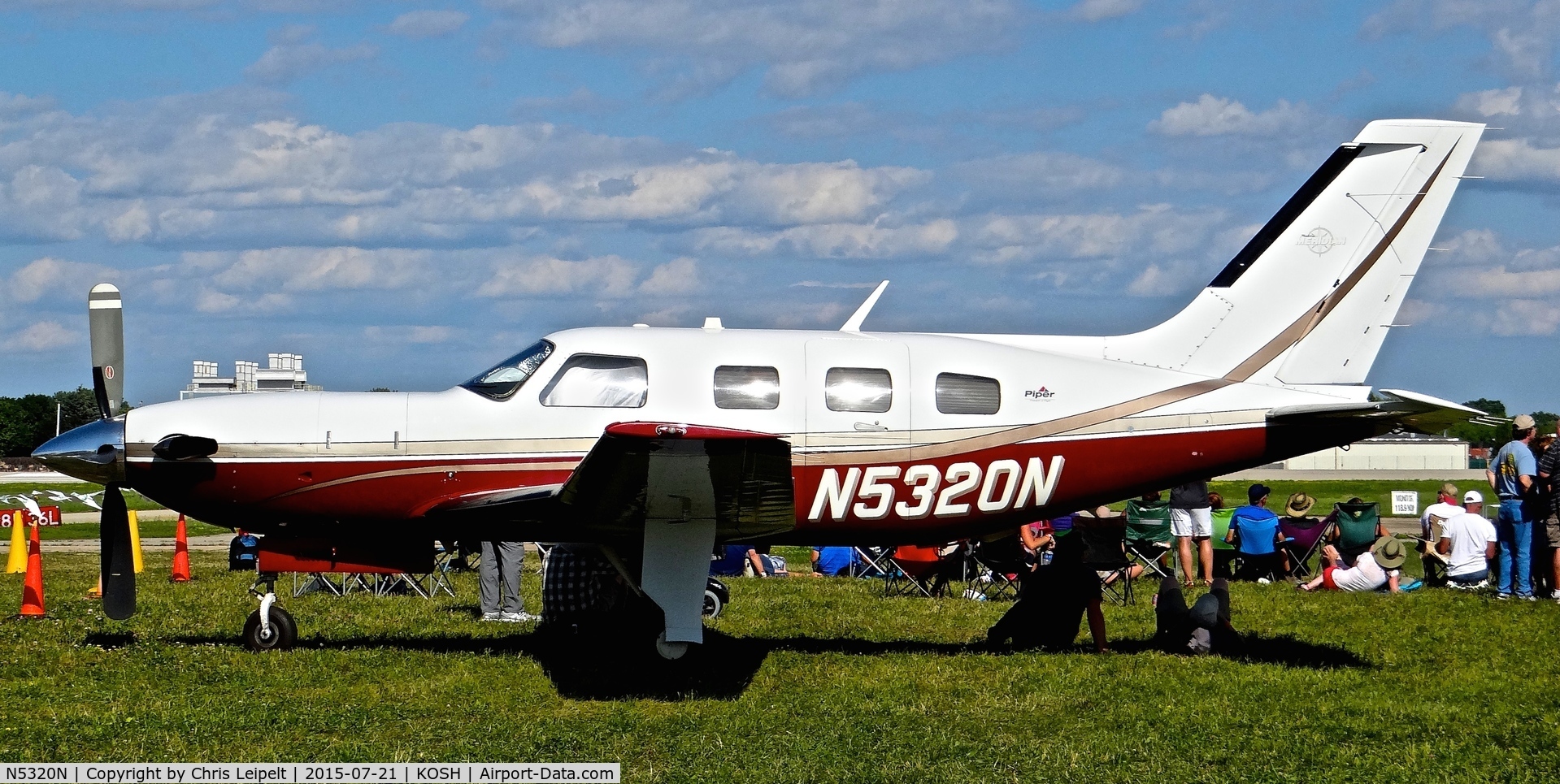 N5320N, 2003 Piper PA-46-500TP C/N 4697153, White Pines Leasing LLC (Cloquet, MN) 2003 Piper Meridian on display at EAA AirVenture 2015.