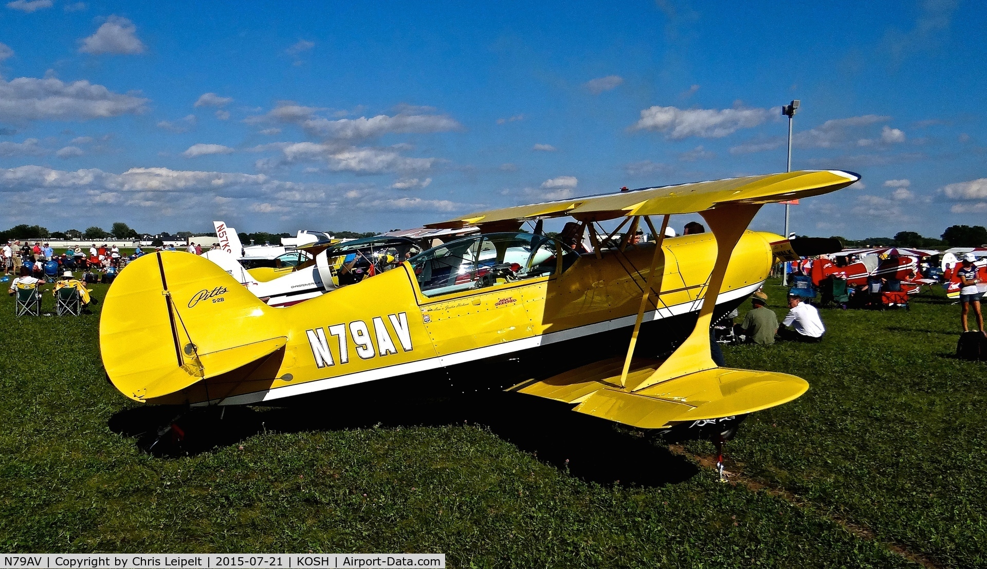 N79AV, 1986 Pitts S-2B Special C/N 5114, Minnesota-based 1986 Pitts S-2B on display at EAA AirVenture 2015.