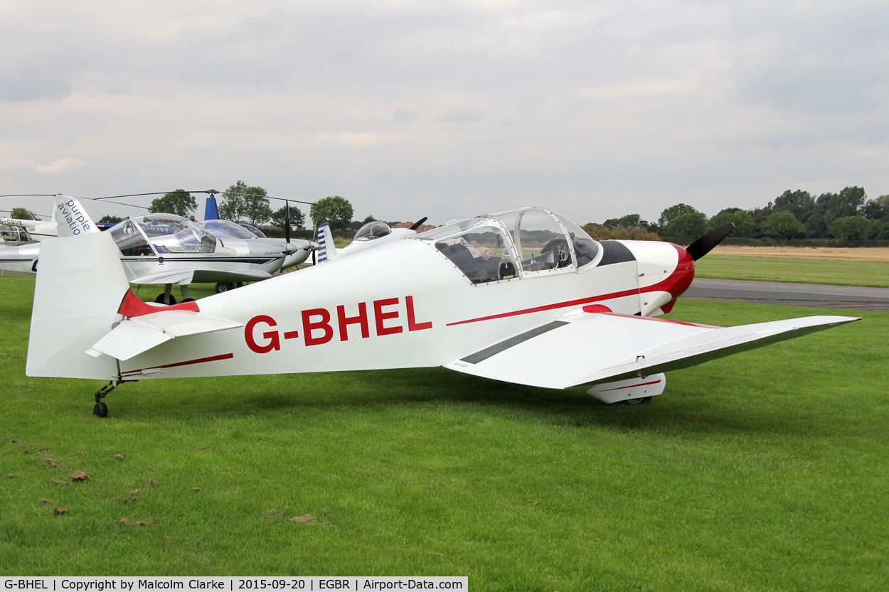 G-BHEL, 1957 SAN Jodel D-117 C/N 735, SAN Jodel D-117 at The Real Aeroplane Club's Helicopter Fly-In, Breighton Airfield, September 20th 2015.