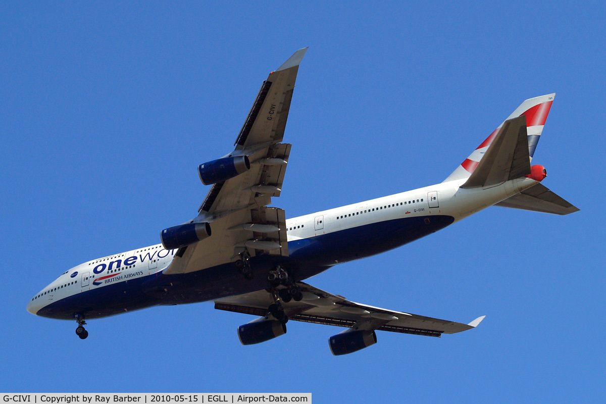 G-CIVI, 1996 Boeing 747-436 C/N 25814, Boeing 747-436 [25814] (British Airways) Home~G 15/05/2010. On approach 27R.