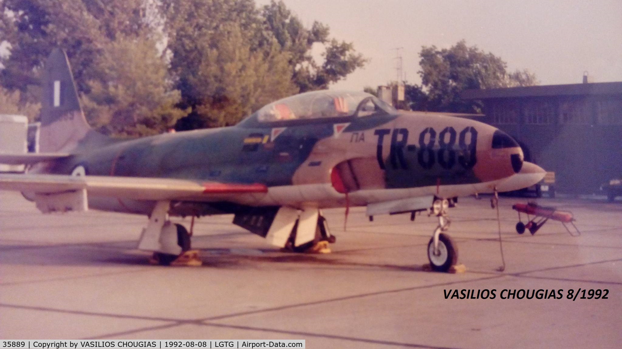35889, 1953 Lockheed T-33A Shooting Star C/N 580-9365, Personal photo from my years of service.