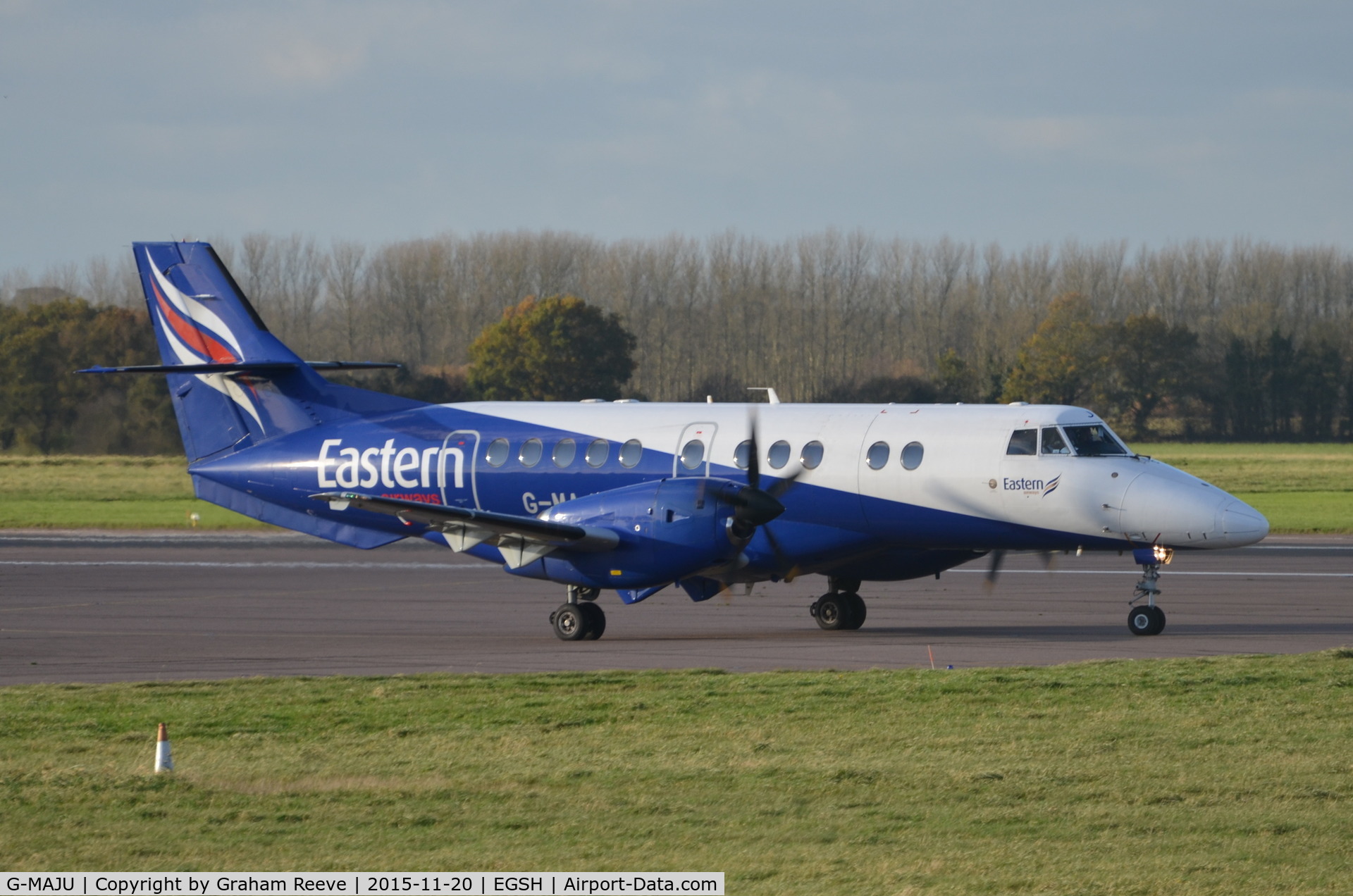 G-MAJU, 1995 British Aerospace Jetstream 41 C/N 41071, About to depart from Norwich.