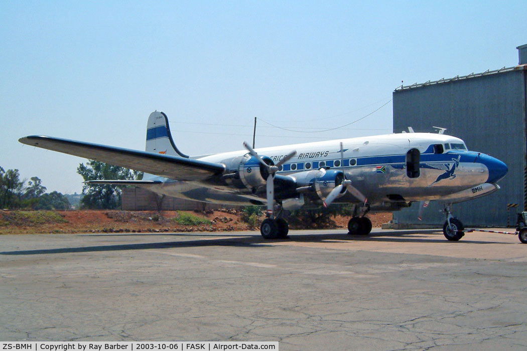 ZS-BMH, 1947 Douglas DC-4-1009 Skymaster C/N 43157, Douglas DC-4-1009 [43157] (South African Airways Historic Flight) Swartkop~ZS 06/10/2003