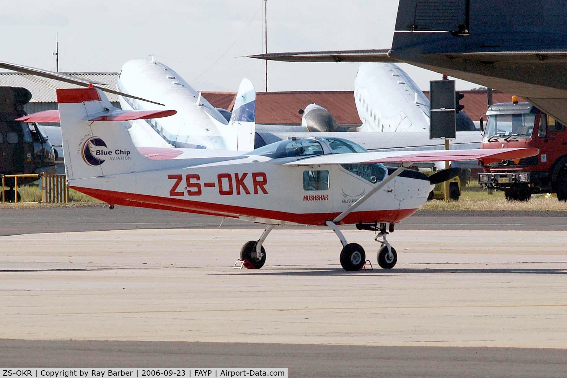 ZS-OKR, 2006 PAC MFI-17 C/N 06-5431, PAC MFI-17 Mushshak [06-5431] (Blue Chip Aviation) Ysterplaat~ZS 23/09/2006