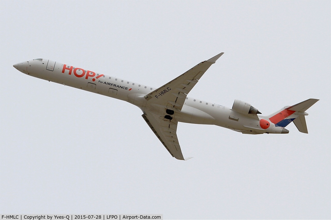 F-HMLC, 2010 Bombardier CRJ-1000EL NG (CL-600-2E25) C/N 19006, Bombardier CRJ-1000, Take off rwy 24, Paris-Orly airport (LFPO-ORY)