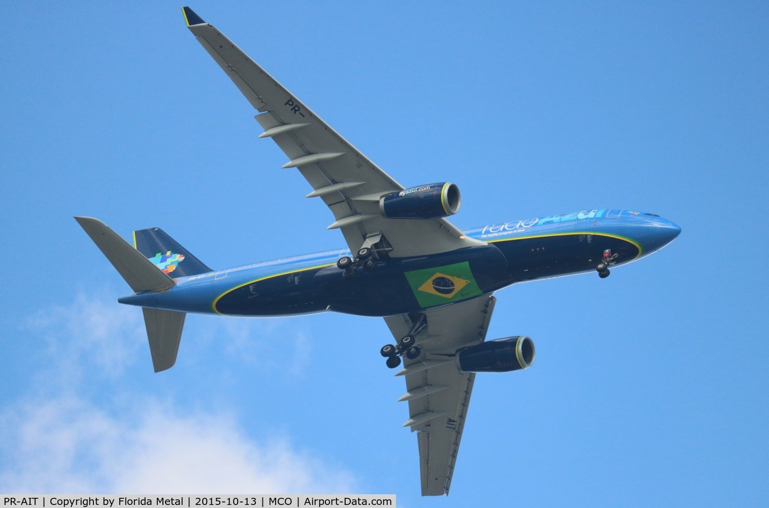 PR-AIT, 2003 Airbus A330-243 C/N 529, Azul Tudo livery