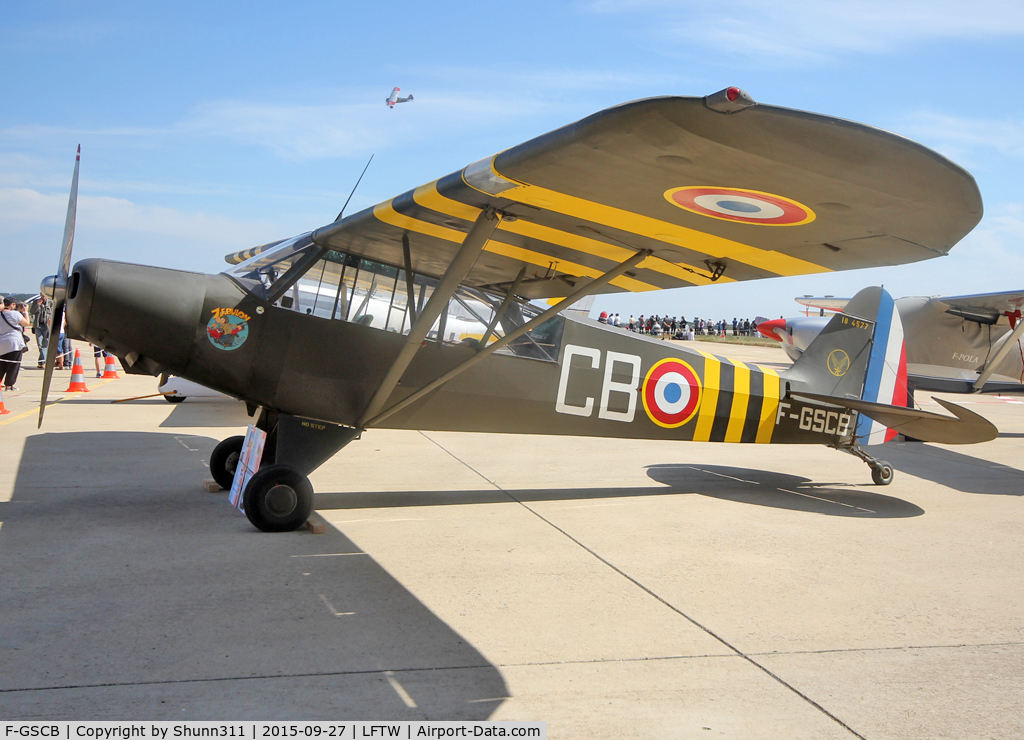F-GSCB, Piper L-21B Super Cub C/N 18-4577, Exhibited during FNI Airshow 2015