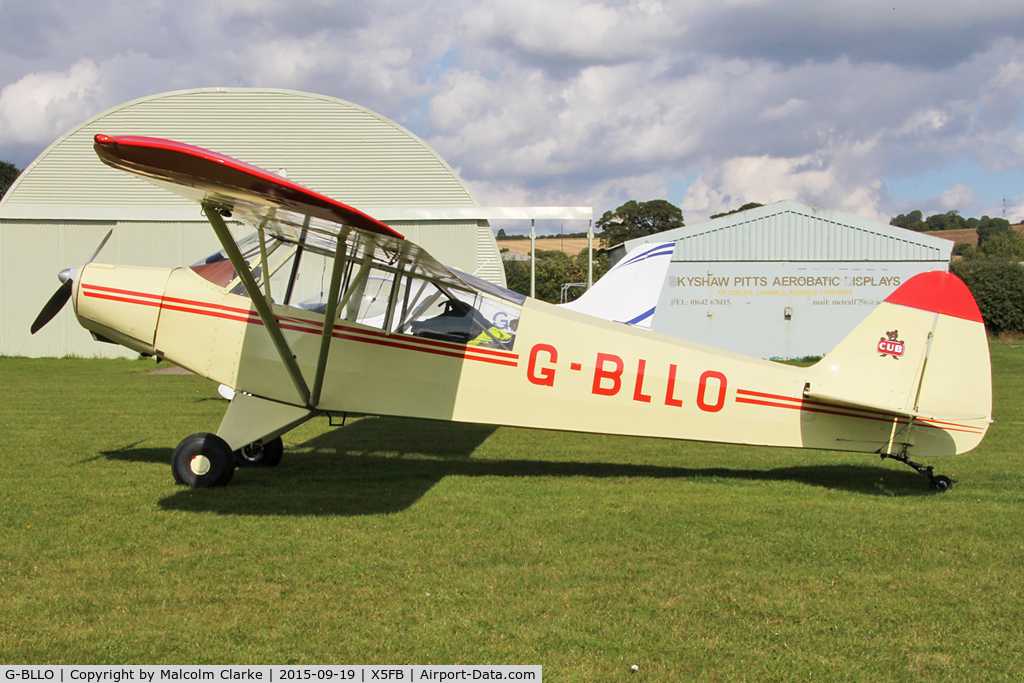 G-BLLO, 1953 Piper L-18C Super Cub (PA-18-95) C/N 18-3099, Piper L-18C Super Cub at Fishburn Airfield, September 19th 2015.