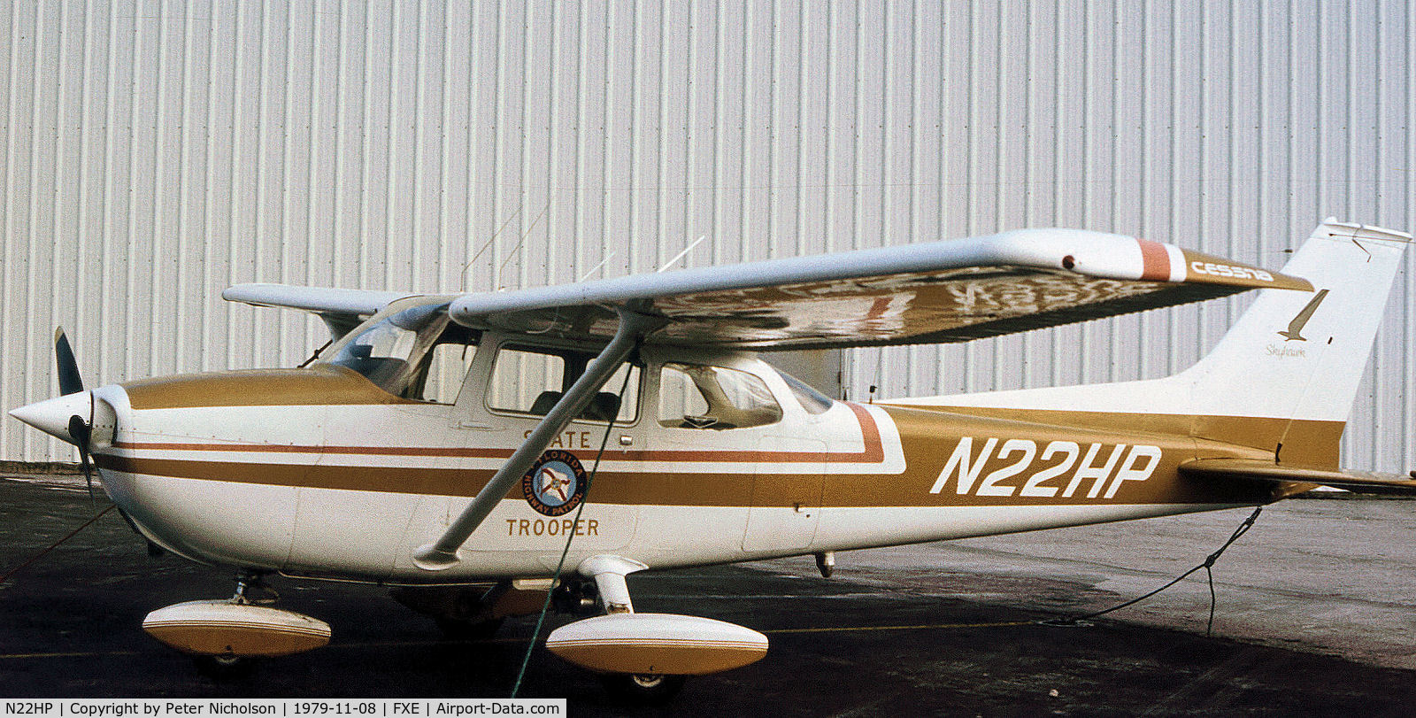 N22HP, 1973 Cessna 172M C/N 17261416, This Florida State Police Cessna 172M Skyhawk was seen at Fort Lauderdale Executive in November 1979.