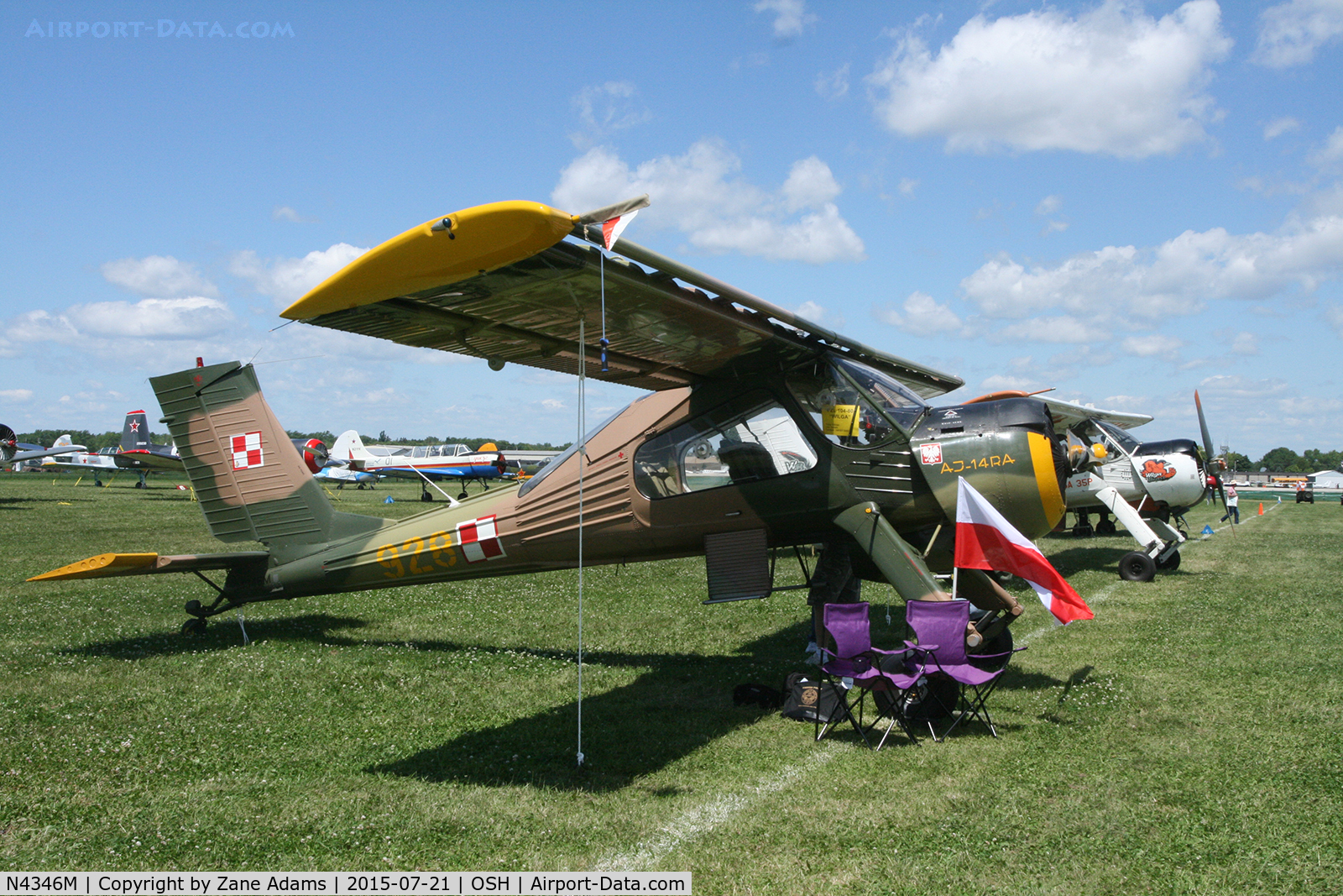 N4346M, PZL-Okecie PZL-104 Wilga 80 C/N CF21910928, 2015 EAA AirVenture - Oshkosh Wisconsin