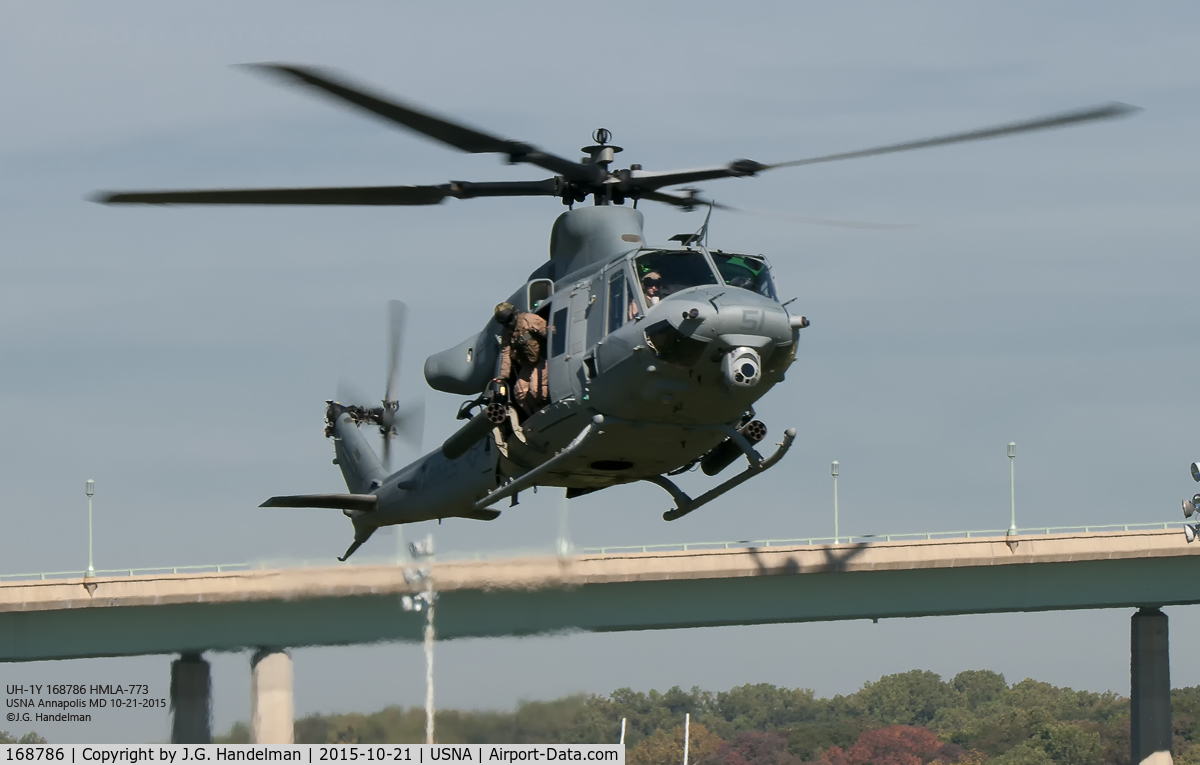 168786, Bell UH-1Y Venom C/N 55183/Y95, Approach to U.S. Naval Academy Annapolis MD