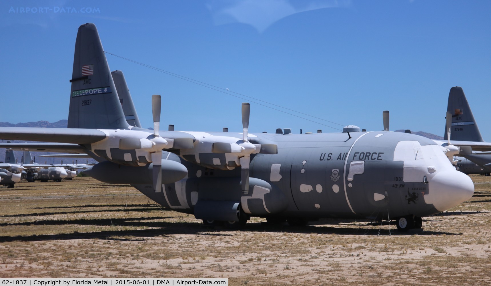 62-1837, 1962 Lockheed C-130E Hercules C/N 382-3800, C-130E