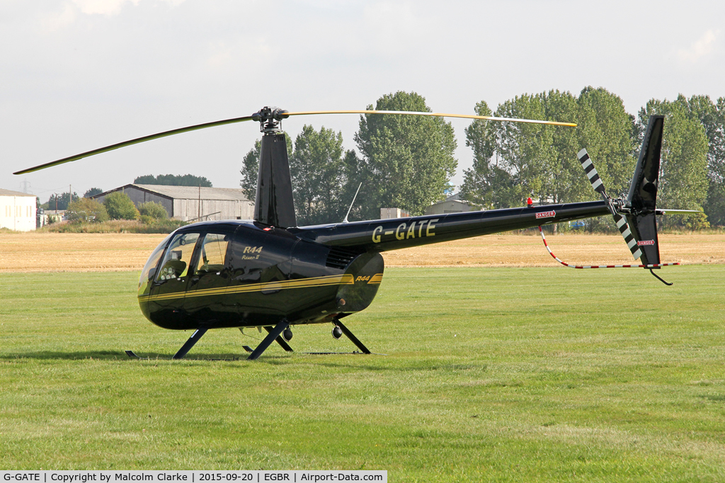 G-GATE, 2004 Robinson R44 Raven II C/N 10448, Robinson R44 II at The Real Aeroplane Club's Helicopter Fly-In, Breighton Airfield, September 20th 2015.